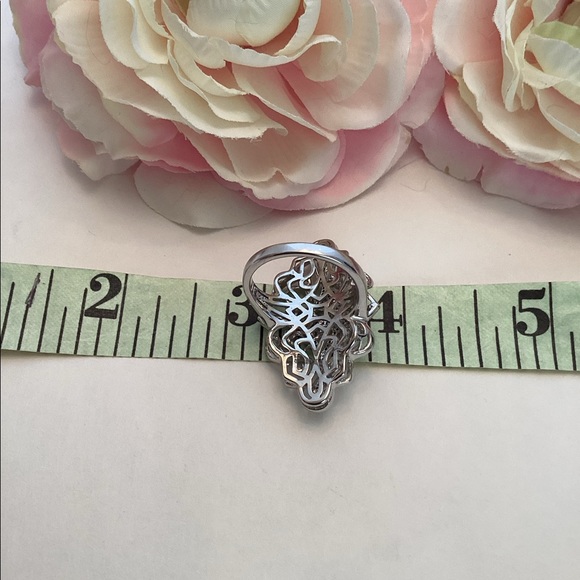 STERLING & DIAMOND RING - Picture 4 of 10
